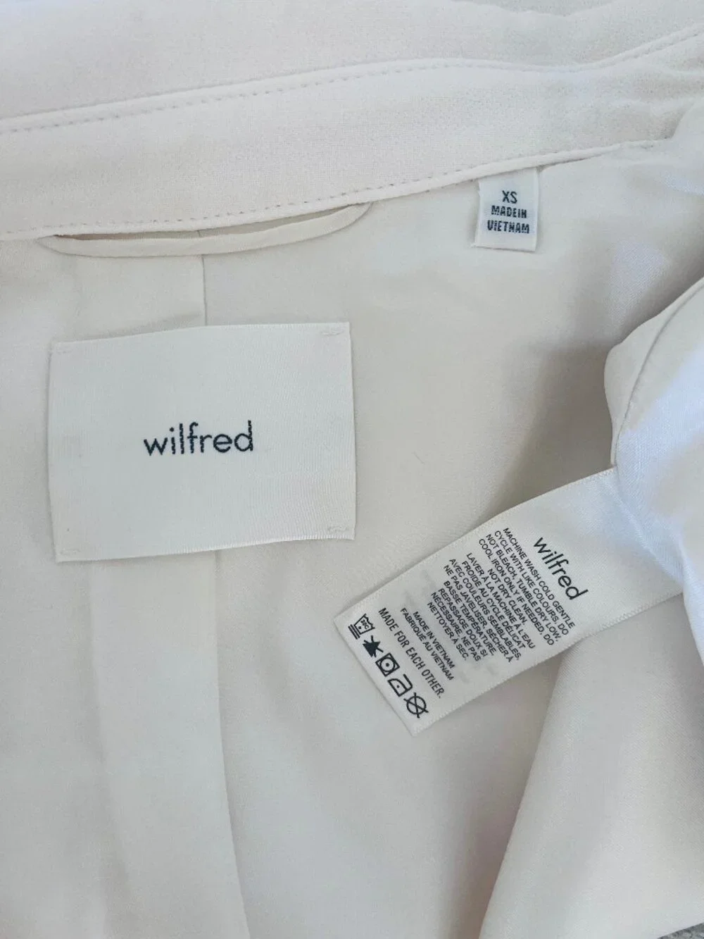 NEW! Artizia Wilfred Little Cropped Jacket Button In Light Birch/Ivory XS - Picture 16 of 16